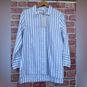 POETRY STRIPE BUTTON THROUGH SHIRT SIZE 8